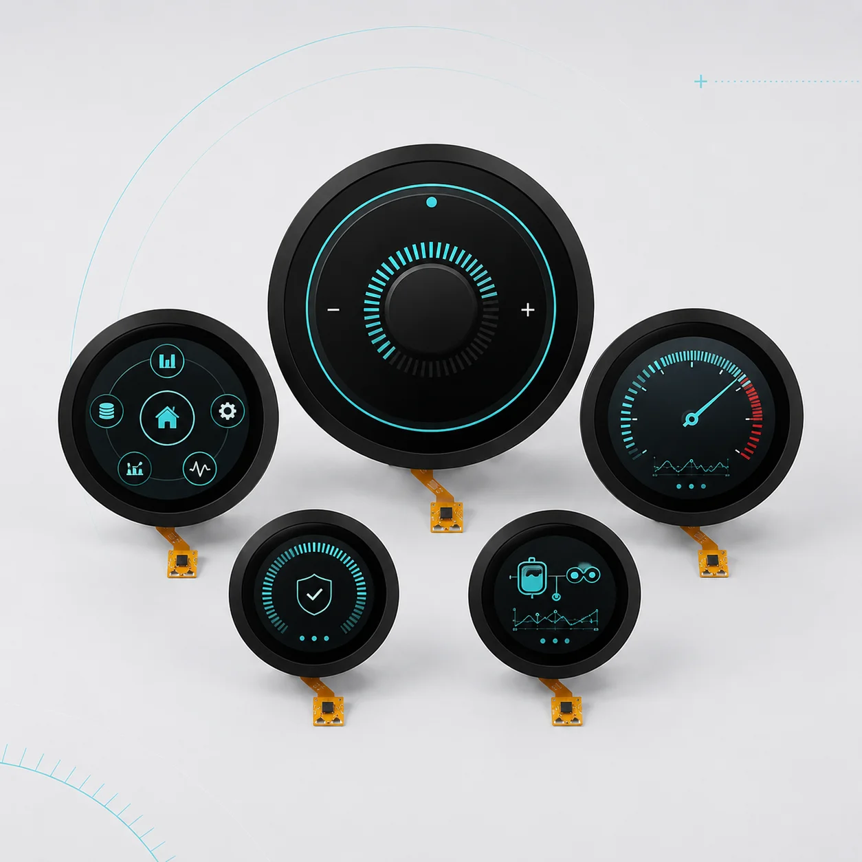 Round TFT display module -- circular LCD for embedded and industrial applications