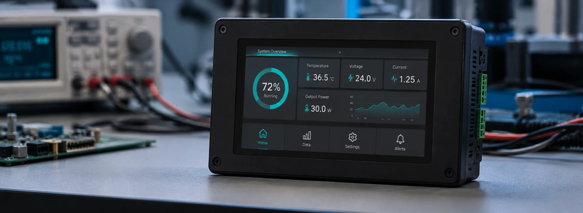 Industrial handheld device with IPS TFT embedded display