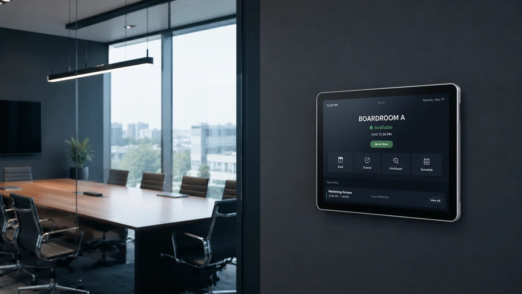 PCAP touch panel used in smart building control interface