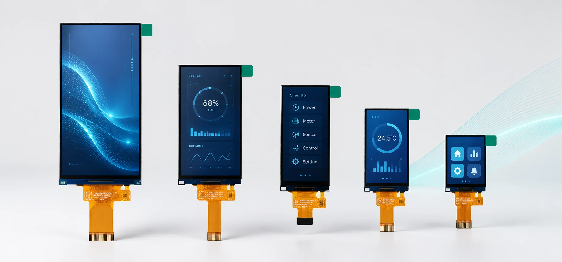 Portrait TFT LCD Module applications - vertical HMI and embedded display interfaces