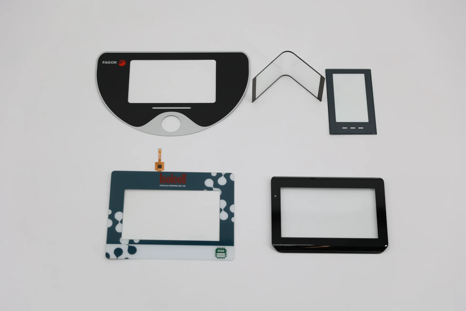 PCAP touch panel selection parameters including cover lens, controller IC and bonding method