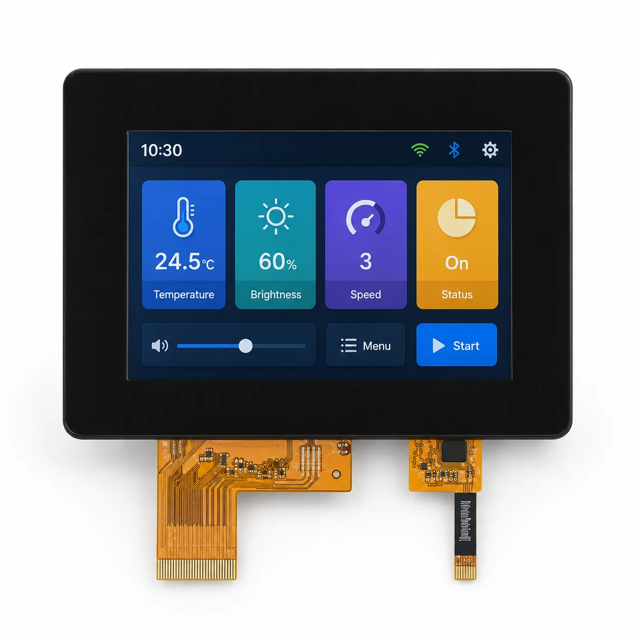 Touch interface and TFT display matching for embedded controller board integration