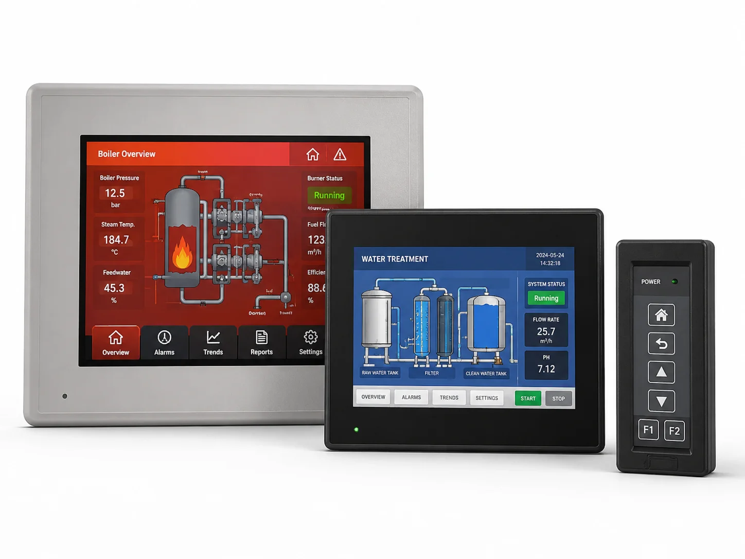 Square touch display module used in smart appliance control panel and compact HMI