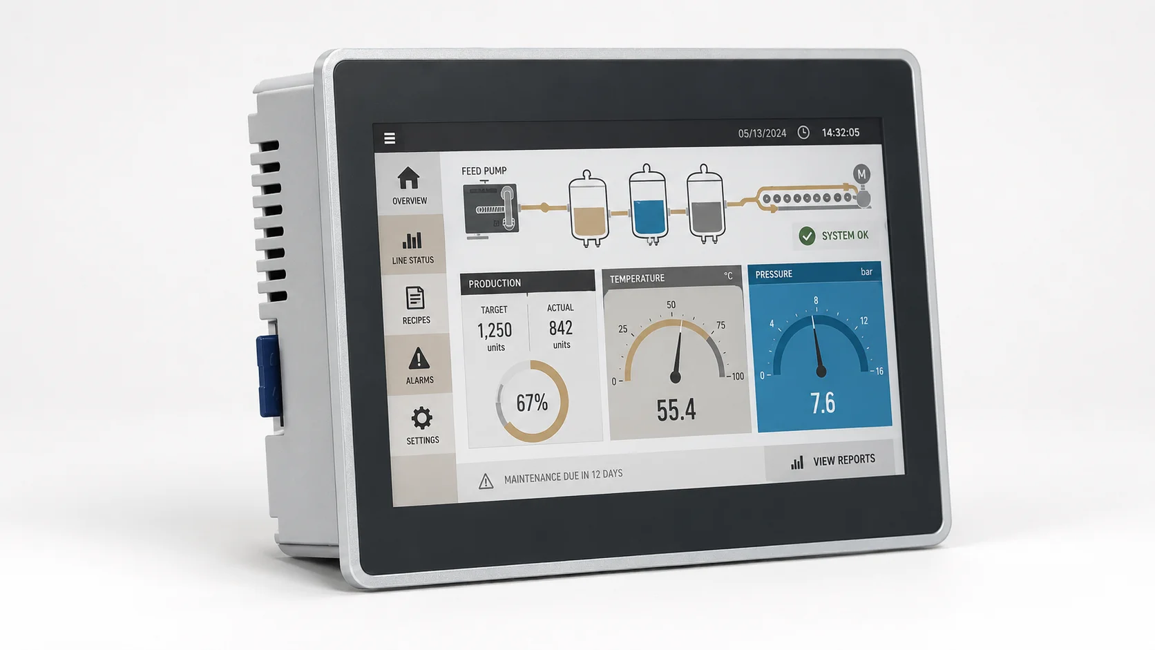 HDMI Display used for industrial HMI prototyping and GUI testing
