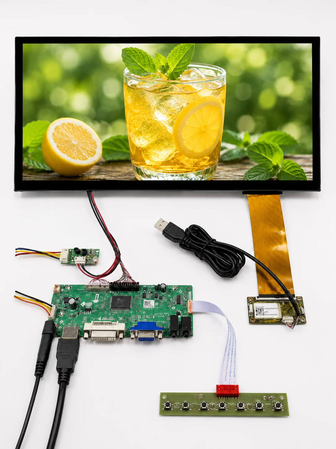 Custom bar LCD display module customization options