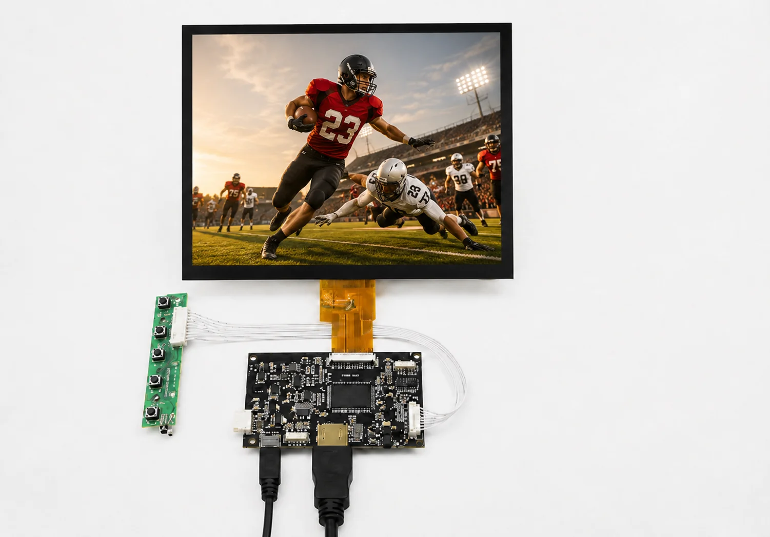 Small square display module example for compact devices