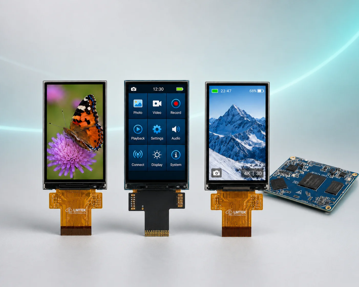 Vertical TFT display for HMI projects illustration