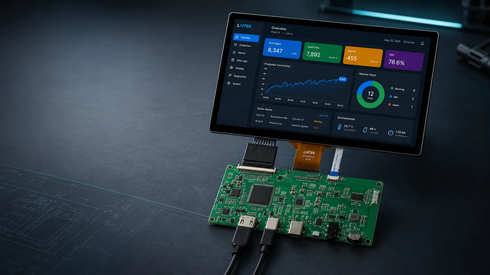 HDMI Display Module for embedded systems and industrial HMI applications