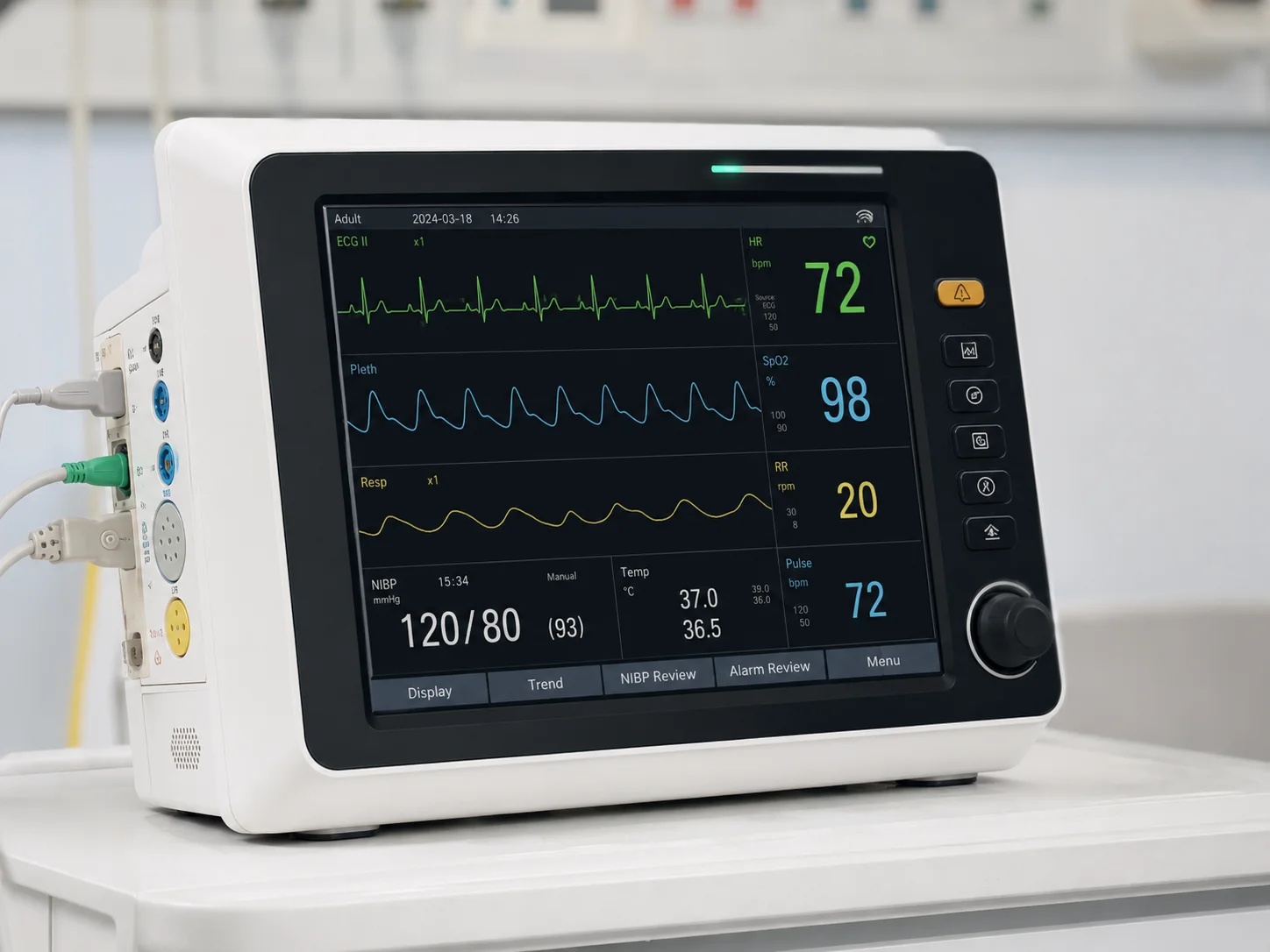 Square TFT LCD module used in medical and healthcare compact monitoring interface