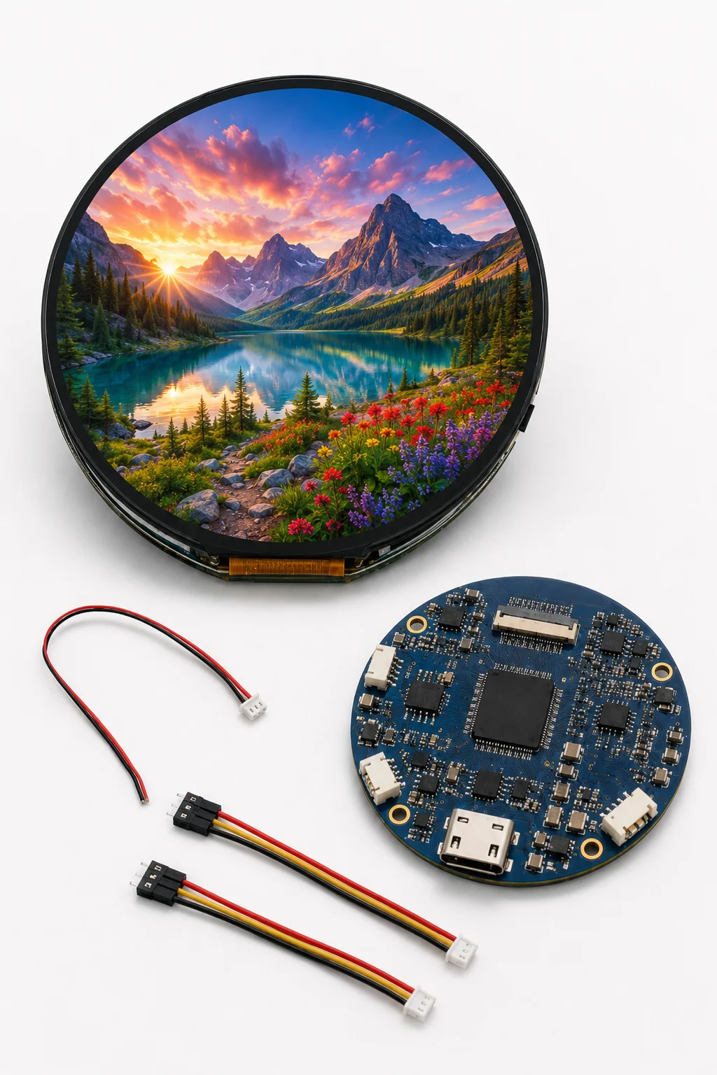 Custom round TFT display manufacturing and engineering support