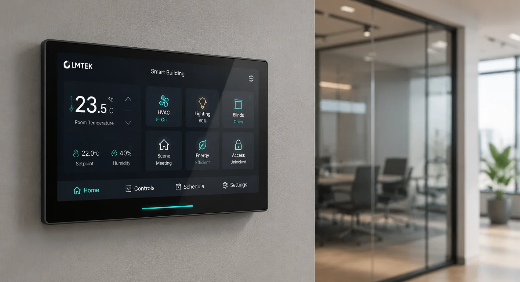 High brightness touch display for smart building controls
