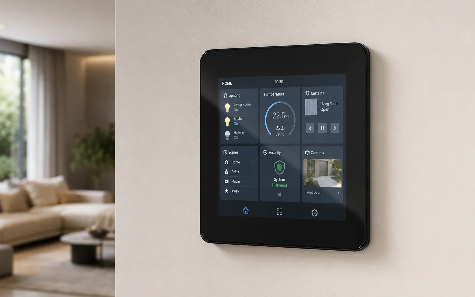 Landscape TFT LCD used in smart building HVAC and BMS control panel