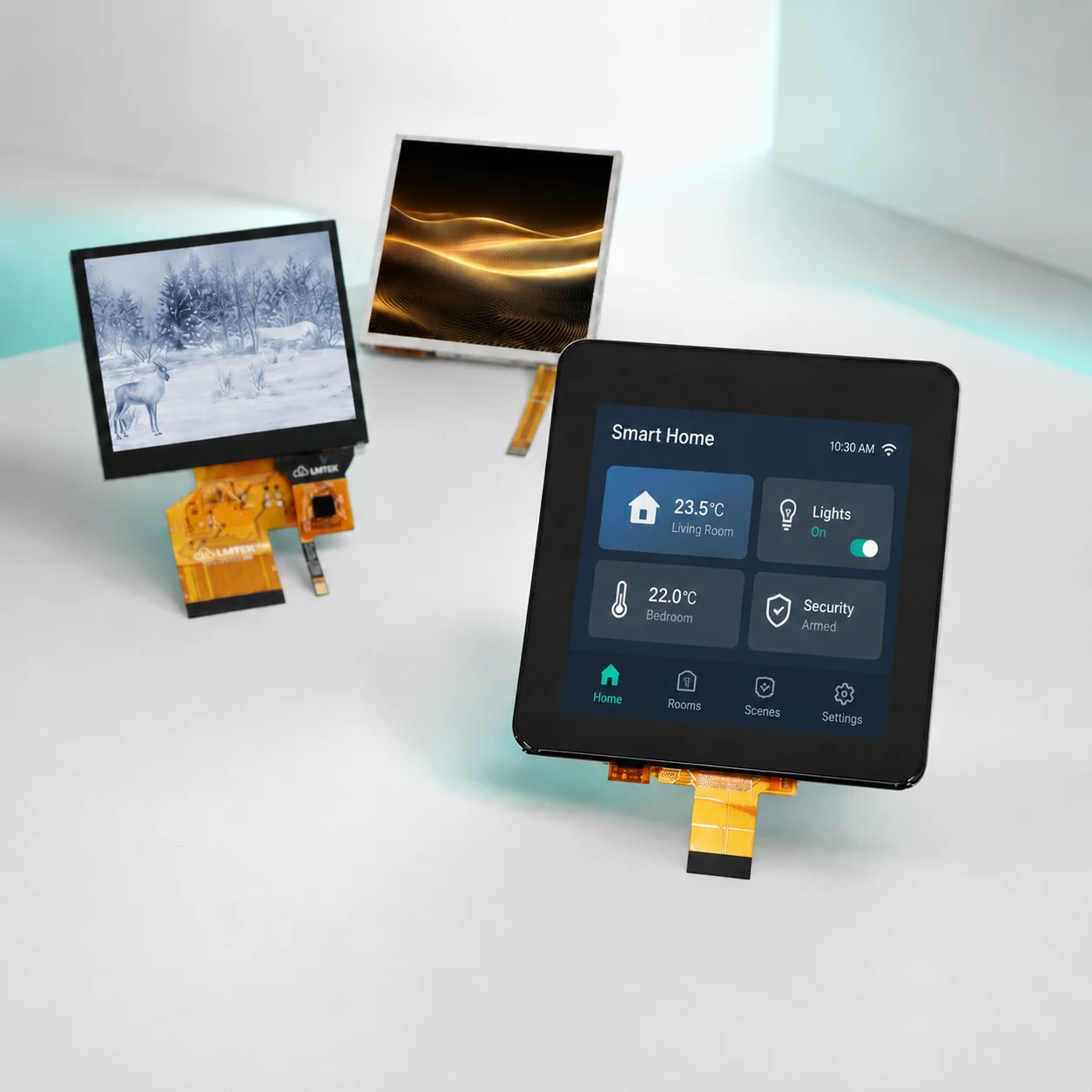 Square display module for embedded and industrial applications