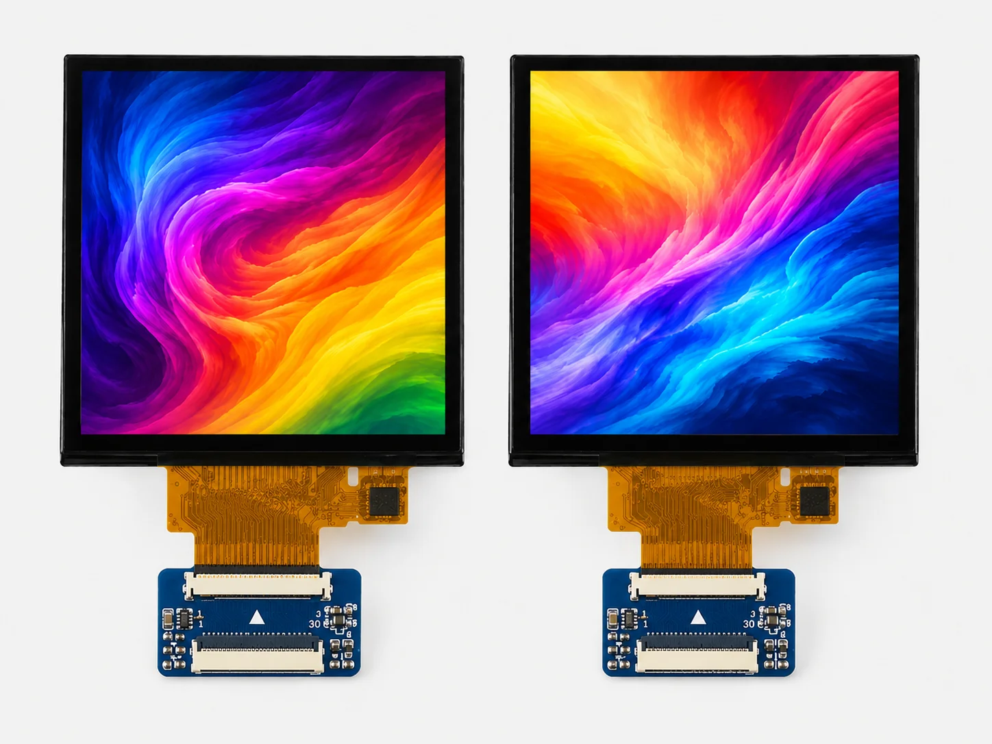 Square IPS TFT display option for wide viewing angle applications