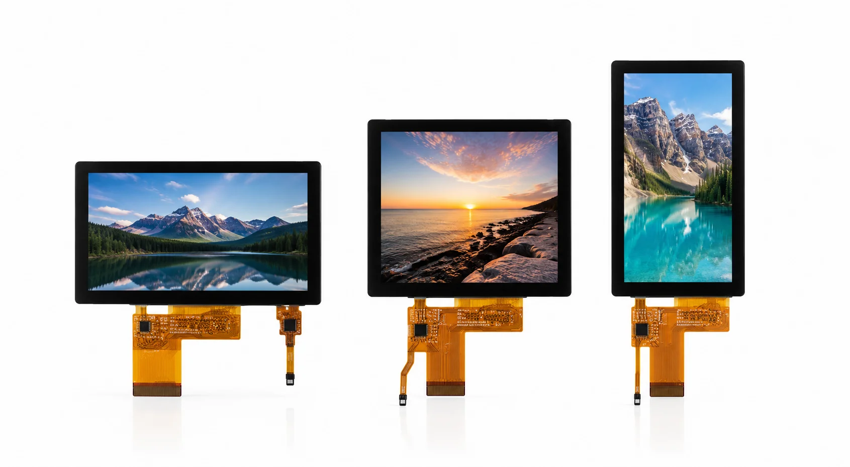IPS TFT displays with wide viewing angles