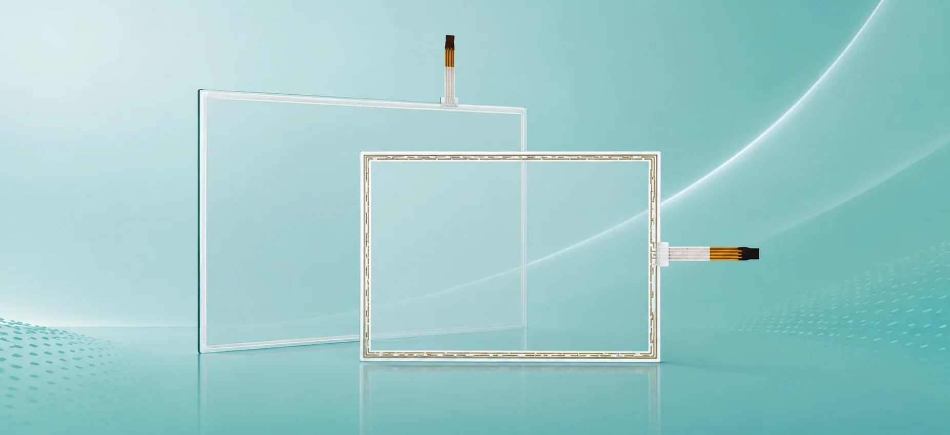 Diagram of 4-wire resistive touch screen layer structure
