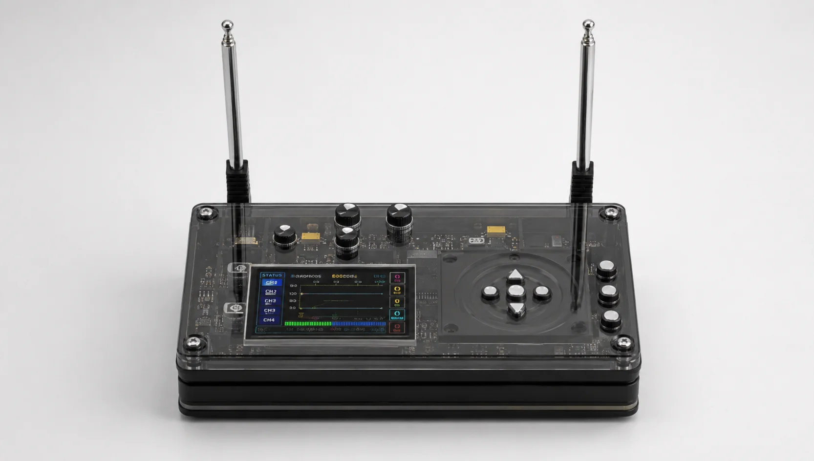 SPI touch display integrated into a compact embedded product front panel
