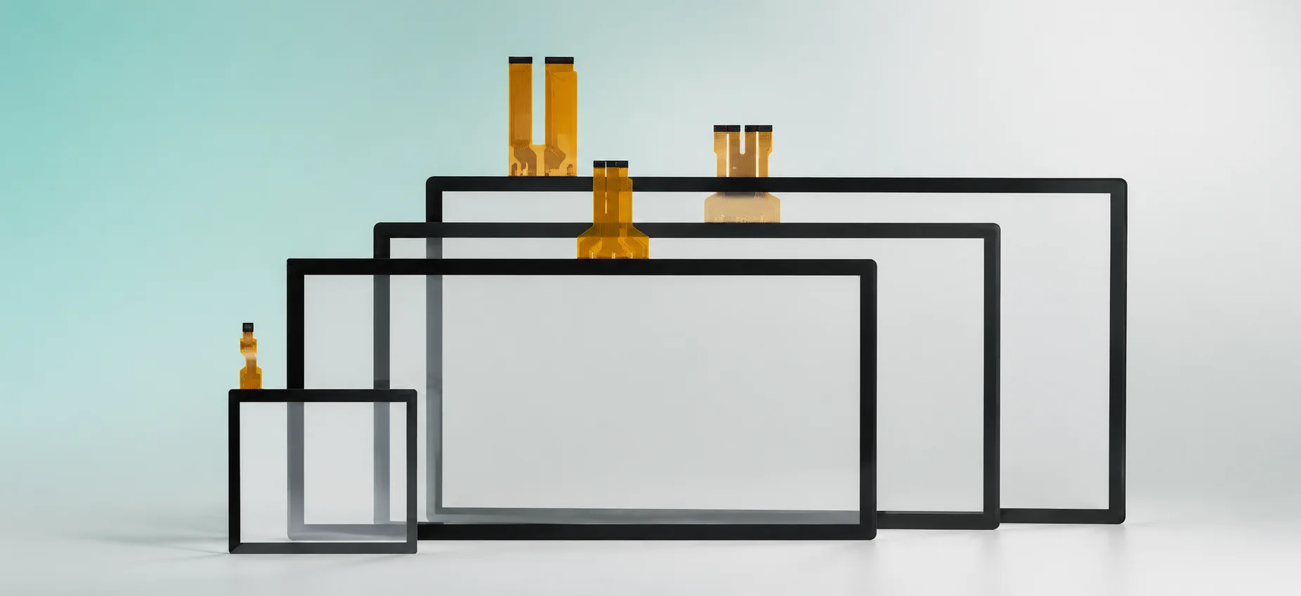 Diagram of 5-wire resistive touch screen layer structure
