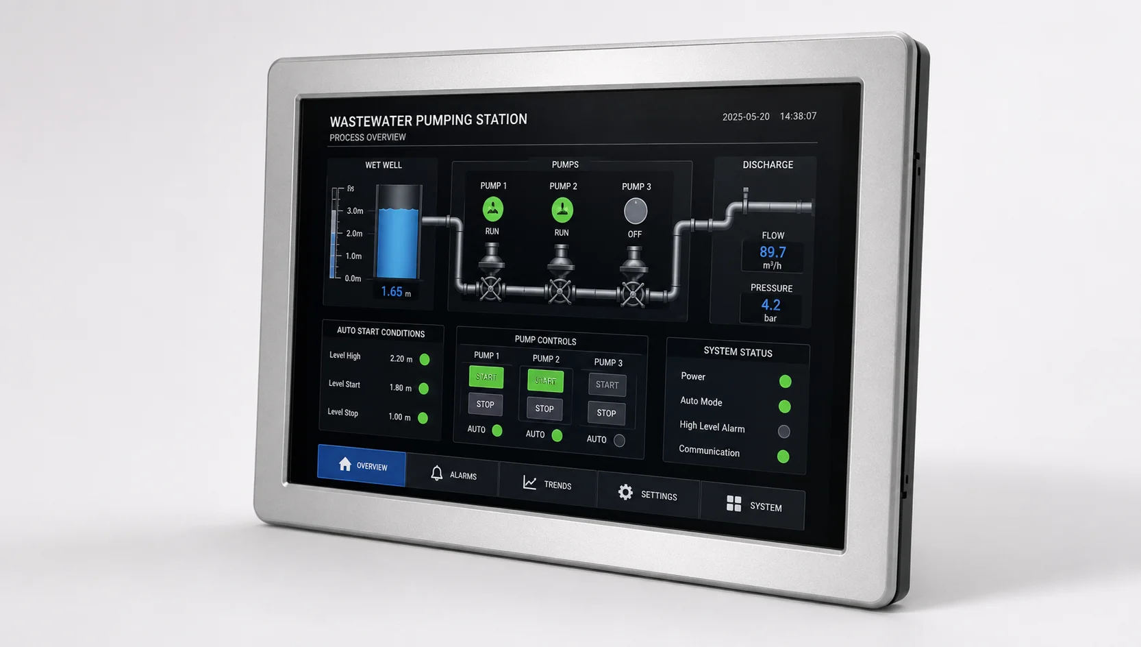 eDP TFT display module used in a panel PC and machine control station