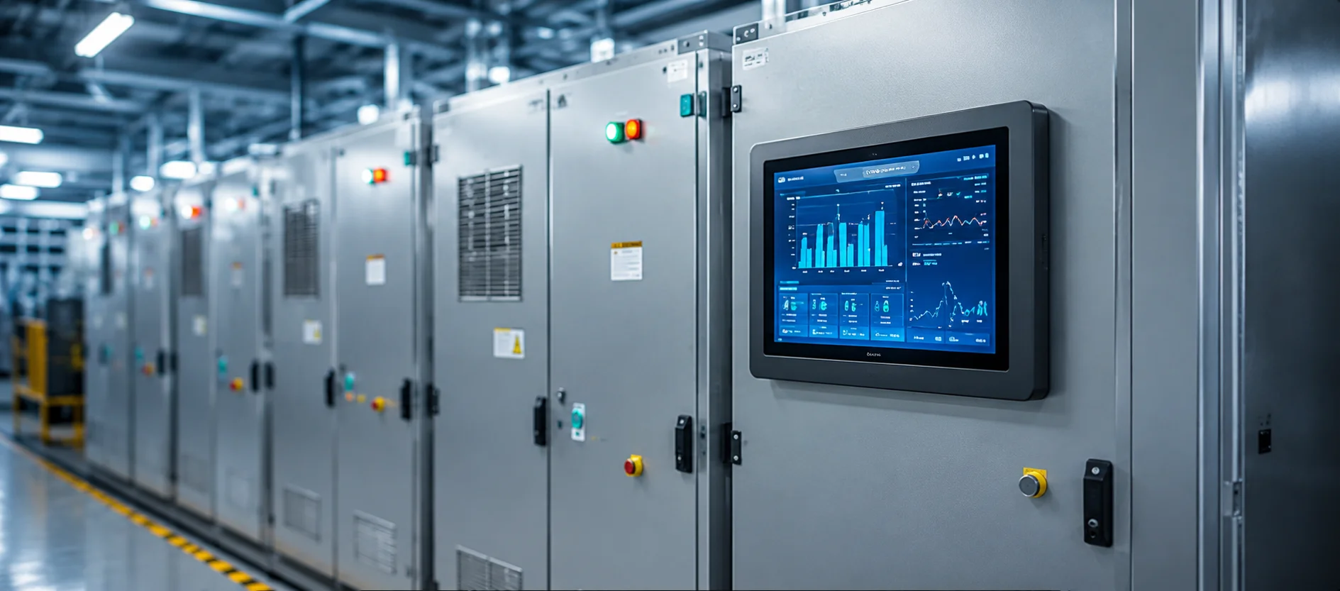 Energy management TFT display for monitoring terminals